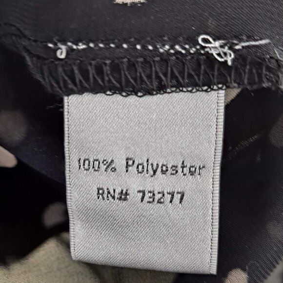 Lauren Conrad Size Medium Black with White Polka Dots Button Down Tunic Sheer - Picture 12 of 16